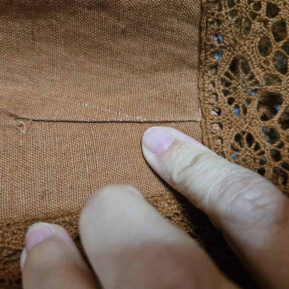 Eddy elegant linen dress lace accents - Picture 6 of 10